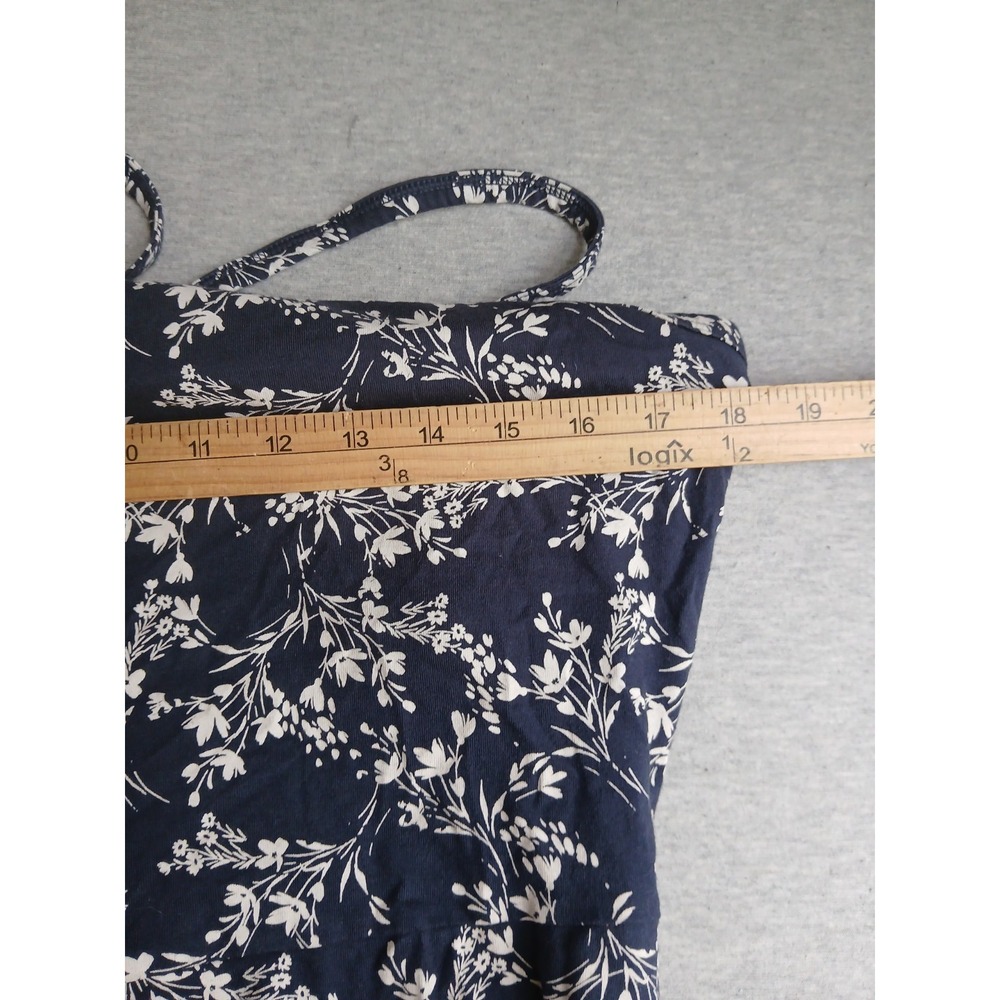 Pact Fit & Flare Navy and White Floral Spaghetti-Strap Midi Dress - Picture 6 of 14